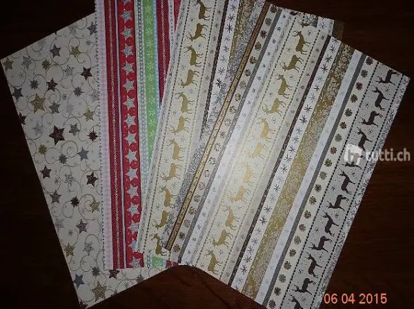 Bastelkarton Weihnachtsmotive 4 Stück