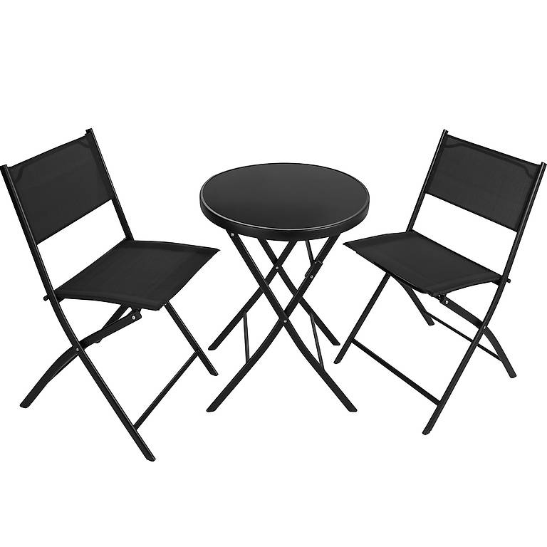  Gartenset Düsseldorf 2+1 schwarz