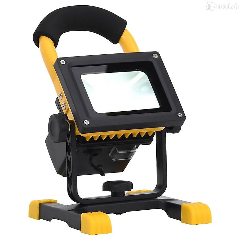  LED-Strahler Wiederaufladbar mit Handgriff 10W Kaltweiss