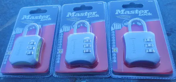 3x Vohängeschloss Master Look