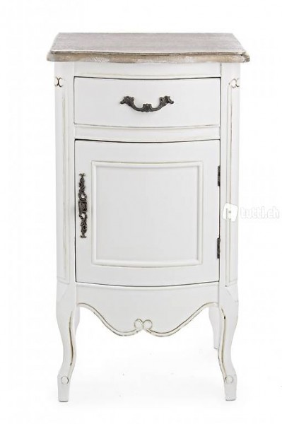  Nachttisch Beistelltisch JUSTINE Shabby Chic weiss NEU