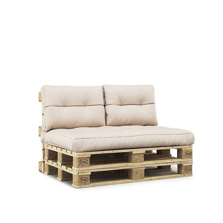 Palettenkissen Set 3-teilig beige