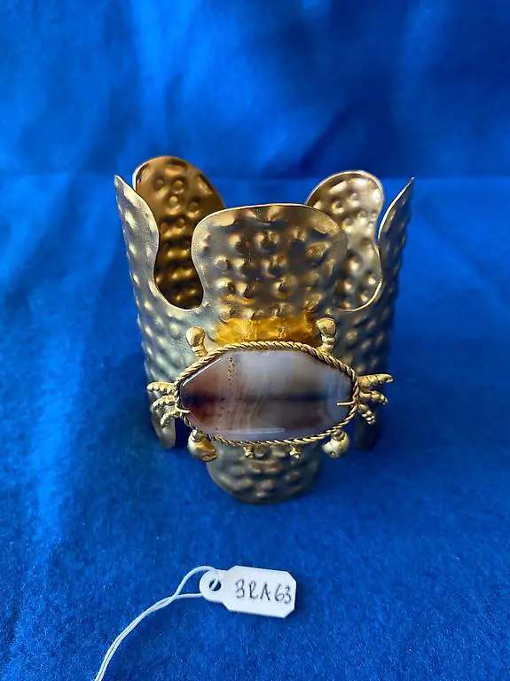 Goldschmuck Armreif inkl. Stein vergoldet 14 K Handmade