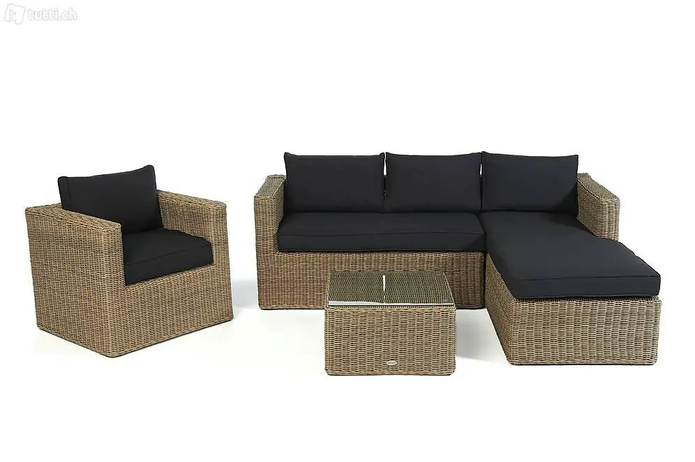  Top Qualität schöne Optik Rattan Lounge mit Sessel