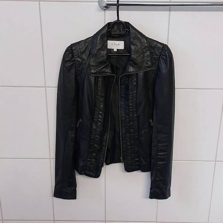 Damen Lammleder Jacke VILA, Gr.38, schwarz