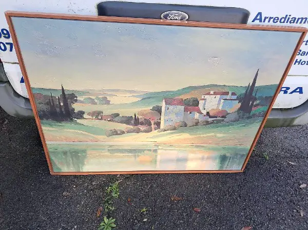 Vecchio quadro con firma Hay Slette