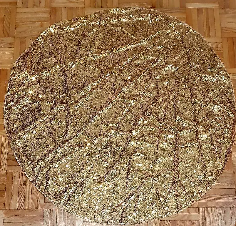 Glitzer Tischdecke Pailletten Ø 80cm