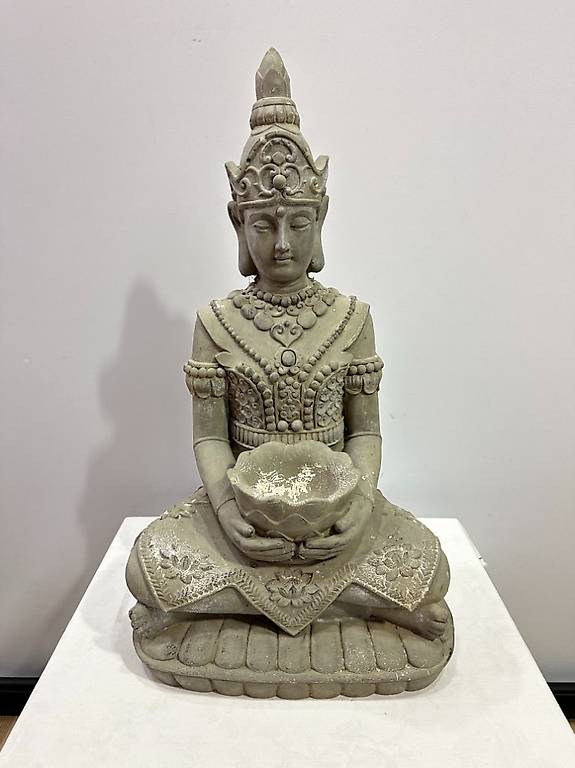 Gartenfigur Buddha Statue aus Gips - Meditierende Figur