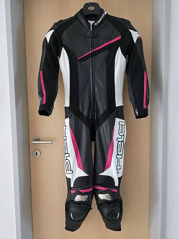 Motorrad Lederkombi Damen Held Gr. 38 Einteiler + Zubehör