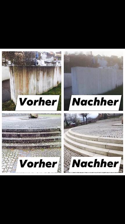 Reinigung ihrer Terrasse, Gartenplatten...