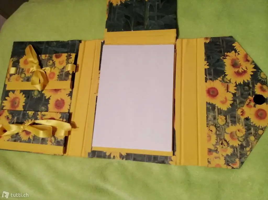 Schreibset im Sonnenblumendesign