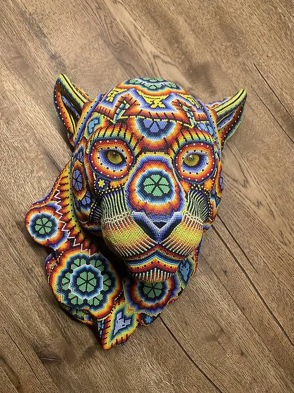 Huichol-Kunst (Tiger)