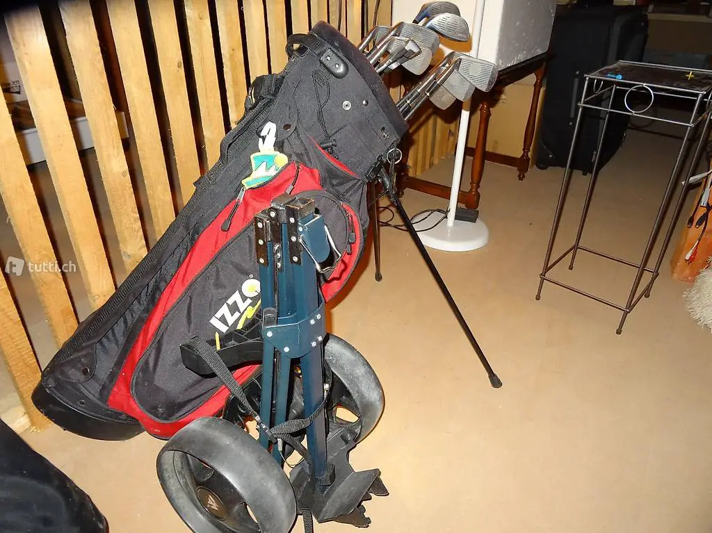 Golfset 12 teilig, Bag IZZO mit Caddy