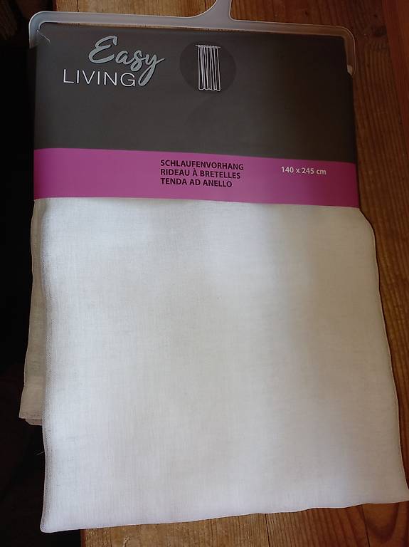 Schlaufenvorhang weiss 140 × 245