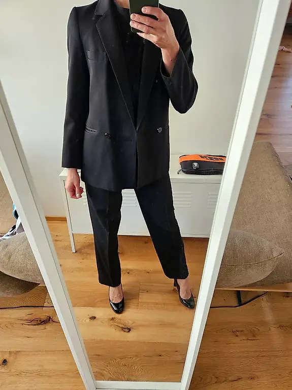 Hosenanzug Damen Gr. 34 (XS) schwarz Blazer Hose