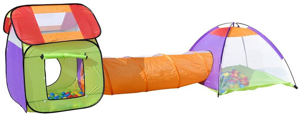 Spielzelt mit Tunnel bunt
