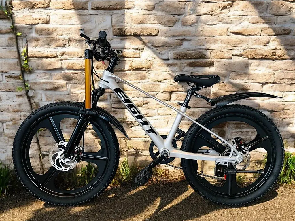 22er Zoll Kinder Fahrrad Magnesium Rahmen SILBER NEU