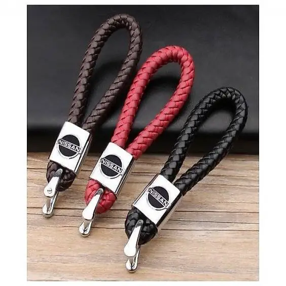  NISSAN SCHLÜSSELANHÄNGER LEDER SCHWARZ AUF WUNSCH MIT GRAVUR