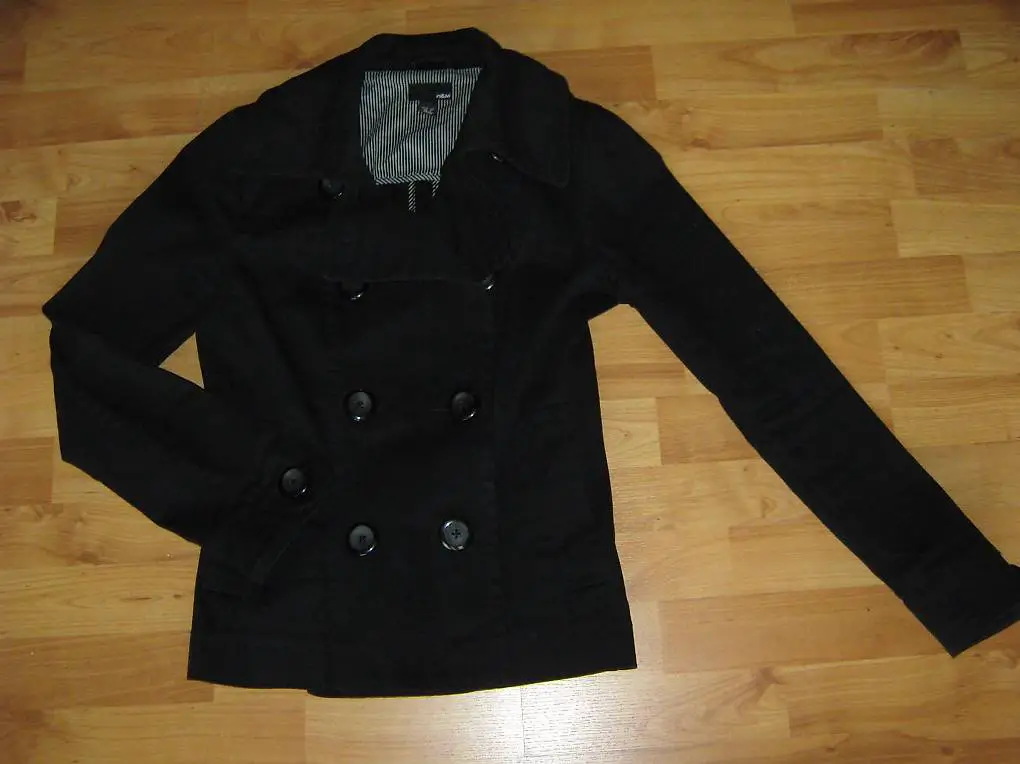 Lässige Jacke schwarz, Grösse 38