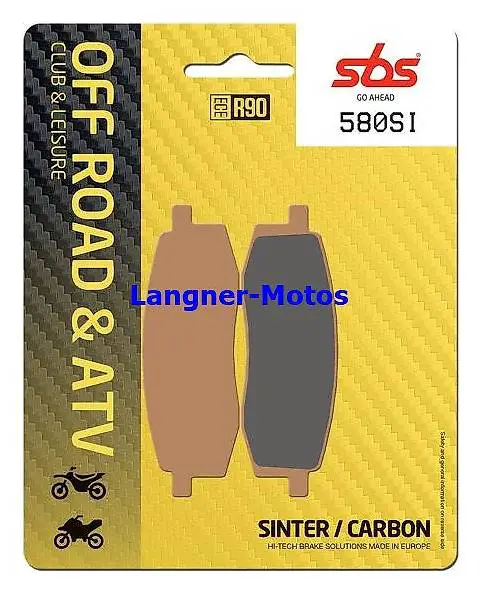 bremsbelag sbs 580 si yamaha nx 250, tt 250-600, yz 125-490