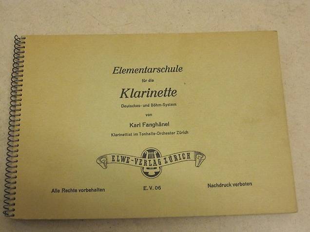 Elementarschule für die Klarinette Karl Fanghänel 1946