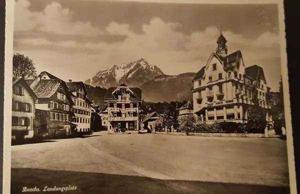 Ansichtskarte Buochs - Landungsplatz *rar* 1939