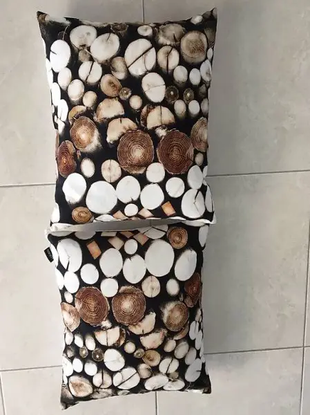 Kissen bunt Deko, hinten weiss 44x44 cm, Canett