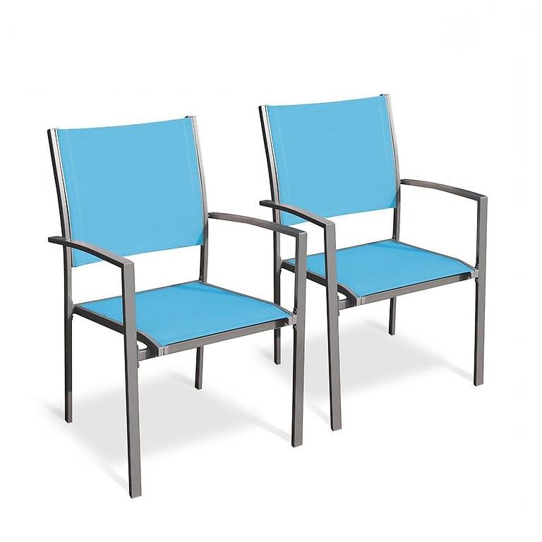 Gartenstuhl ZIA 2er Set blau