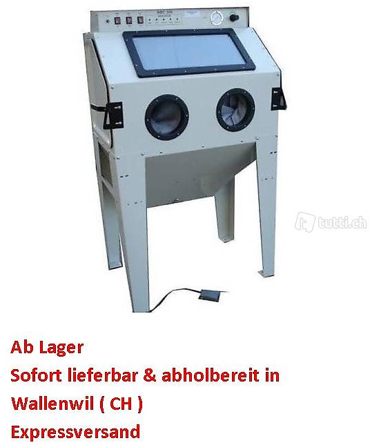  NEU Sandstrahlgerät SBC 350 mit Absaugung Sandstrahlkabine