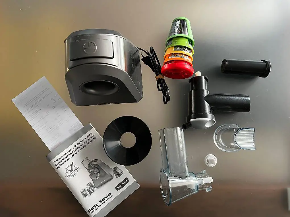 Gemüseschneider mit Sorbet-Aufsatz mit Werks-Garantie