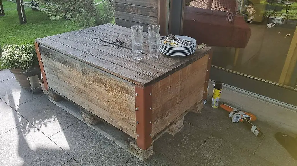 SBB Rahmen mit EURO-Palette und Deckel 80 x 120 x 40 cm