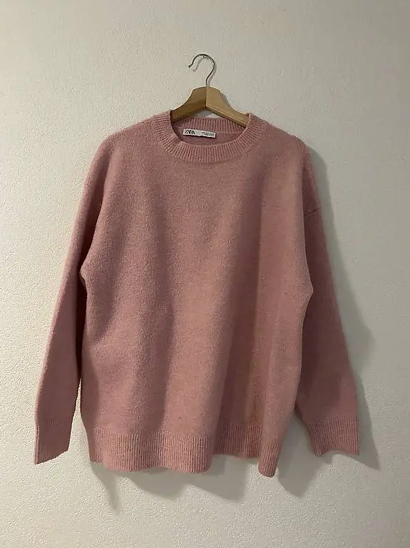 pinker ZARA Pullover Oversize