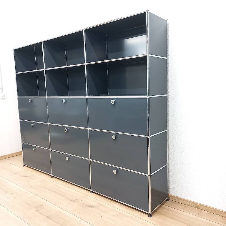 USM Haller Regal 3×5 Anthrazitgrau