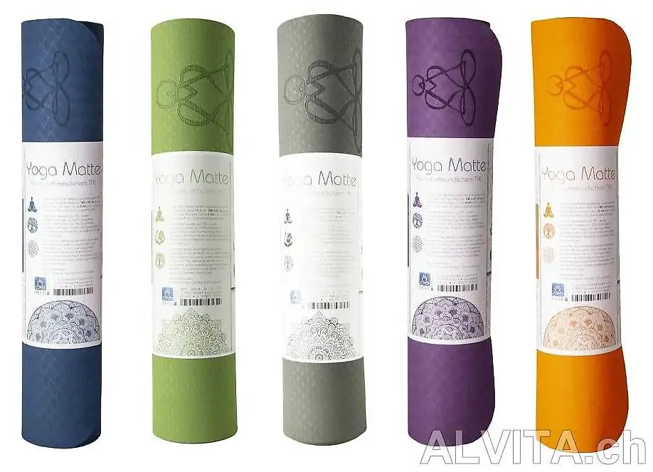 Yogamatte TPE Blume des Lebens dunkellila/zartlila (NEU)