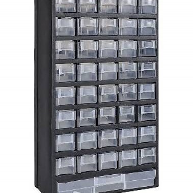 41 Fächer Plastik Sortimentsschrank