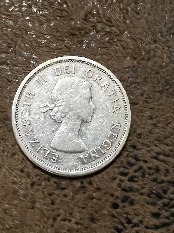 Silber Münze 25 Cent 1962 Canada