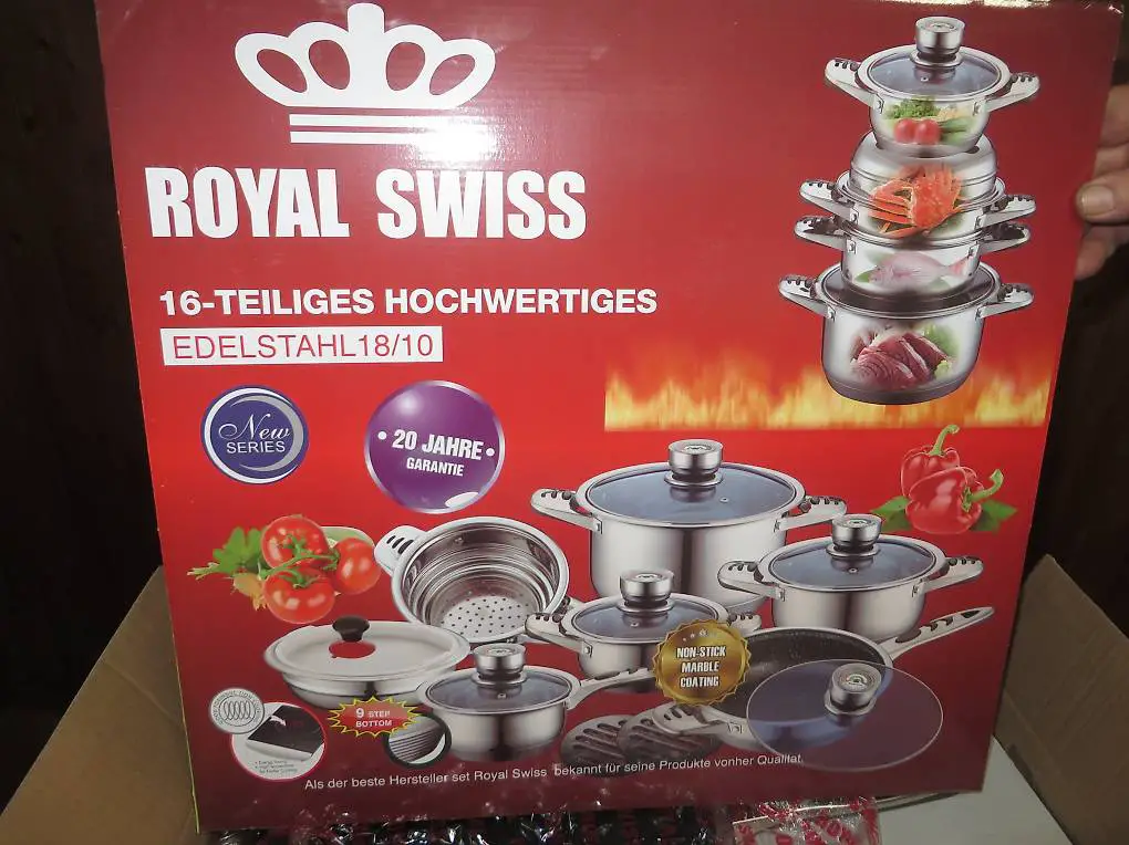 16 Teil.Edelstahl Kochset SwissRoyal