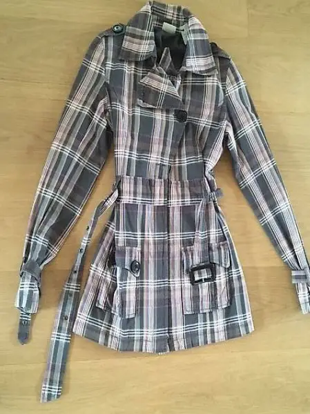 Karo Trench / Leichter Mantel von trf Collection Gr: S