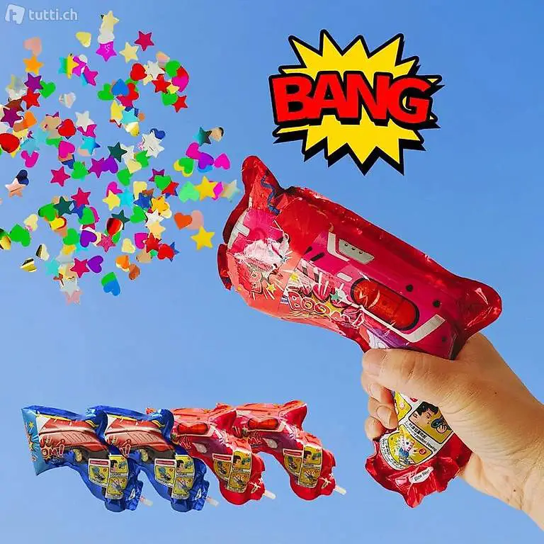 5 Stück Konfetti Kanone Konfettikanone Handaufblasbare