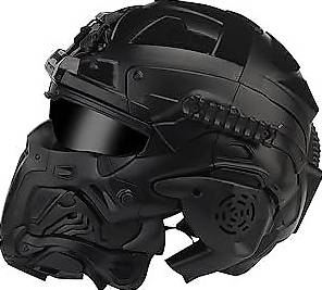 Taktischer Schutzhelm mit Lüfter, Brille & Maske Masse: 26x32