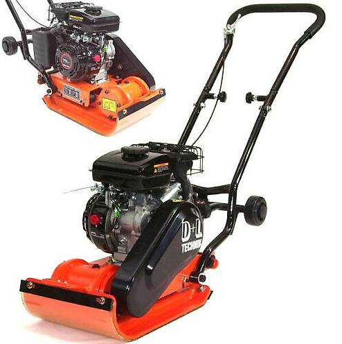 - Rüttelplatte 52kg Verdichter 8kN Fahrwerk + PU-Matte