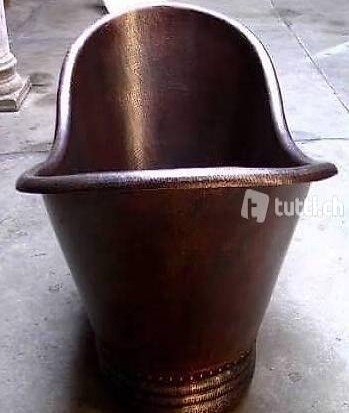  Freistehende Badewanne Kupfer Kupferwanne Becken Wanne Spa