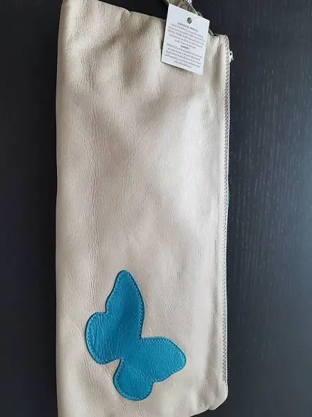 Lederclutch Schmetterling