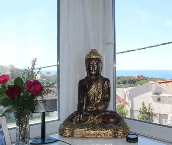 2 Zi. Ferienwohnung 41m2 Garten Strand 300m Panoramablick