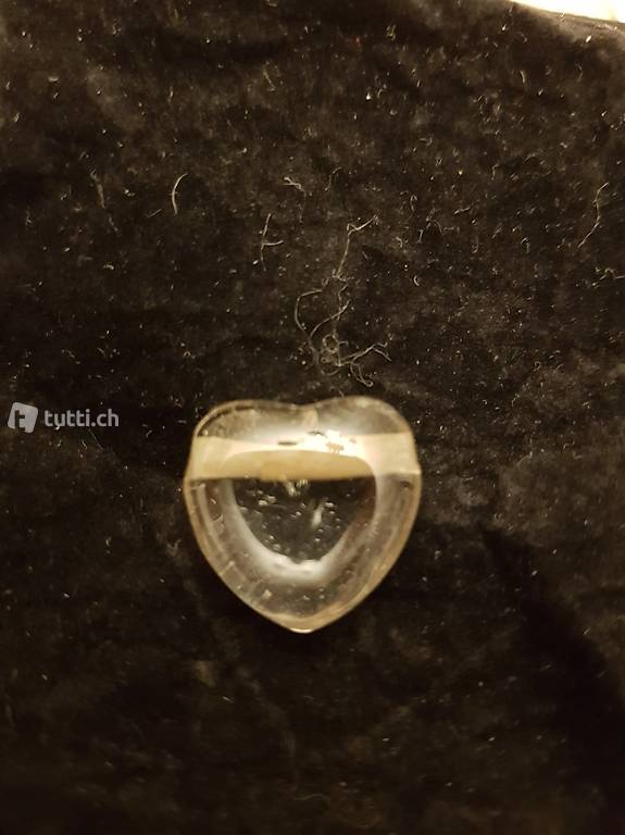 Bergkristall-Herz, durchbohrt zum umhängen