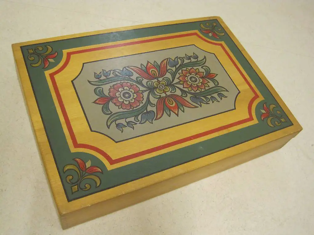 Antikes Holz-Kistli Guetzli Kambly 23,5 x 33 cm 60er