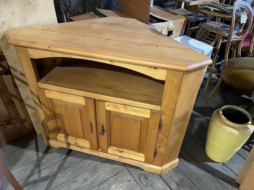 Eckmöbel, Tanne, 2 Türen und 1 Offenes Fach, H84, B110, T 60