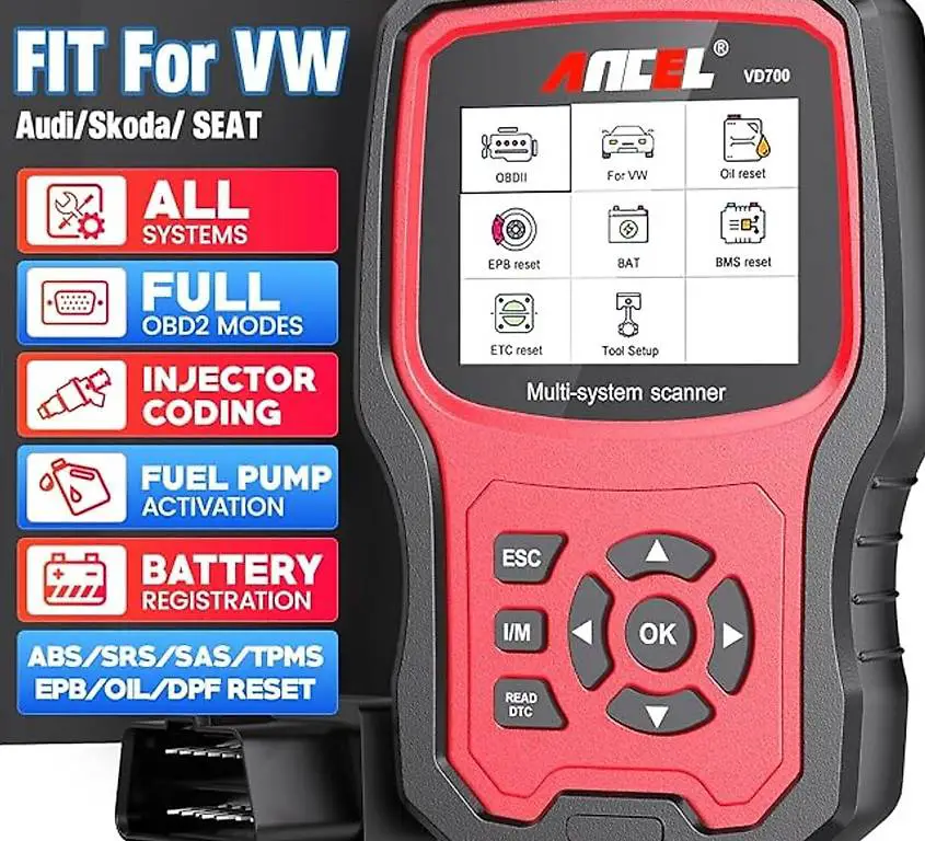 ANCEL VD700Pro OBD2 Diagnosegerät Auto für VAG Fahrzeuge All