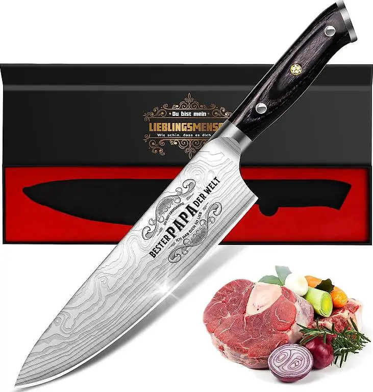 Küchenmesser 34 cm 230 g Geschenk für Papa