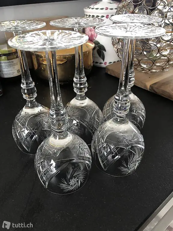 5 schöne Kristallgläser